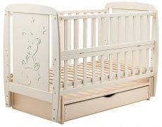 Кроватка Babyroom Умка DUMYO-3 маятник, ящик, откидная сторона бук слоновая кость